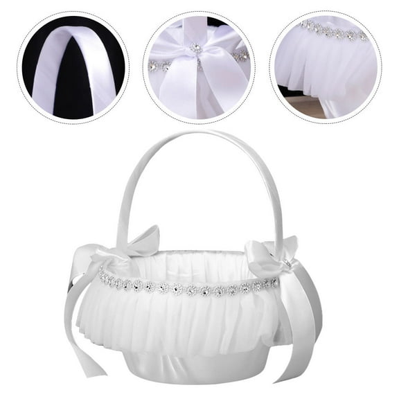 OFFIGAM Wedding Flower Basket Cloth Storing Flowers Women Engagement Party 1Pack