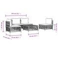 thumbnail image 4 of vidaXL 5 Piece Garden Lounge Set with Cushions Anthracite Steel, 4 of 5