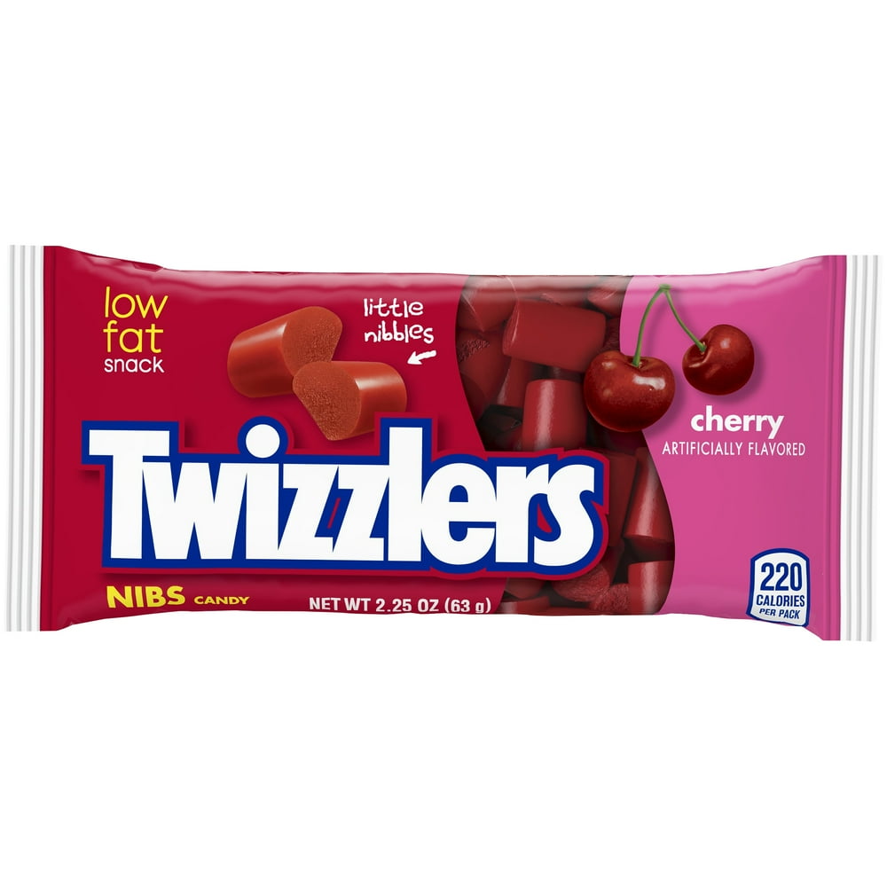 TWIZZLERS NIBS Cherry Candy, 2.25 oz