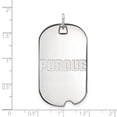 thumbnail image 2 of 925 Sterling Silver Rh-plated LogoArt Purdue Large Dog Tag; for Adults and Teens; for Women and Men, 2 of 2