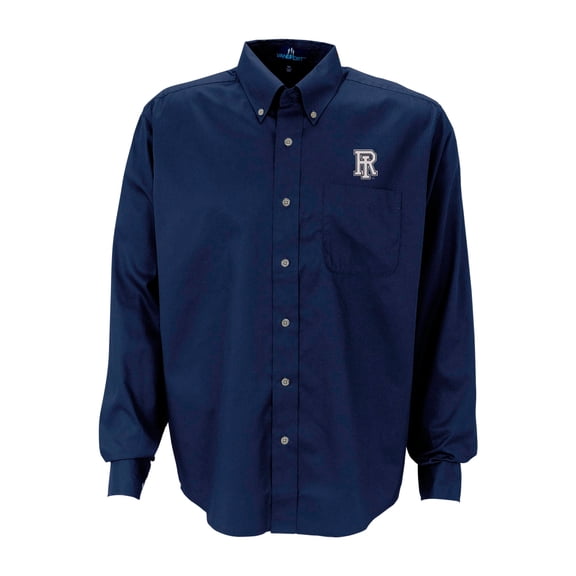 Men's Navy Rhode Island Rams Wicked Woven Long Sleeve Button-Down Shirt