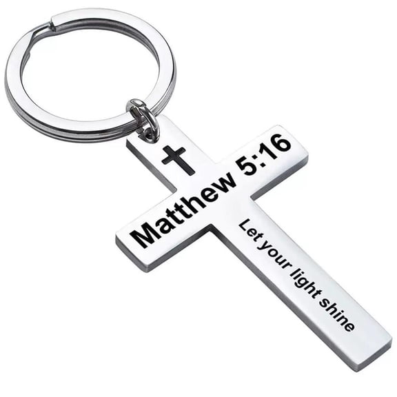 Bible Verse Keychain Christian Cross Keychain Cross Keychain with Religious Scripture Portable Keychain Classic Design