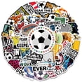 thumbnail image 2 of Stickers de fútbol zhaoweipro 50 piezas de vinilo impermeable, 2 of 6