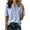 Blue, variant on Tunic Tops for Women Loose Fit Dressy Casual Short Sleeve V&nbsp;Neck Striped Shirt Summer Going Out Henley Shirts S-2XL