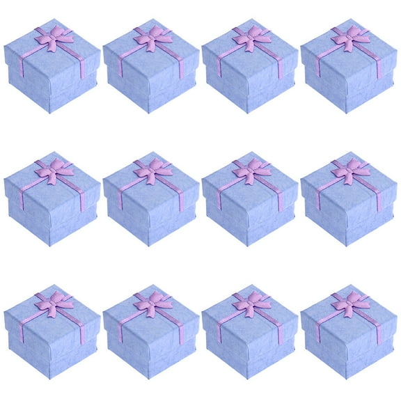 OUNONA 12Pcs Bowknot Jewelry Boxes Set for Women, Elegant Storage Organizer for , Earrings, Necklaces