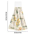 thumbnail image 6 of Yayeee Kitchen Hanging Hand Towels Set of 2 with Loop Bathroom Absorbent Tie Towel, White Rabbits, 6 of 7