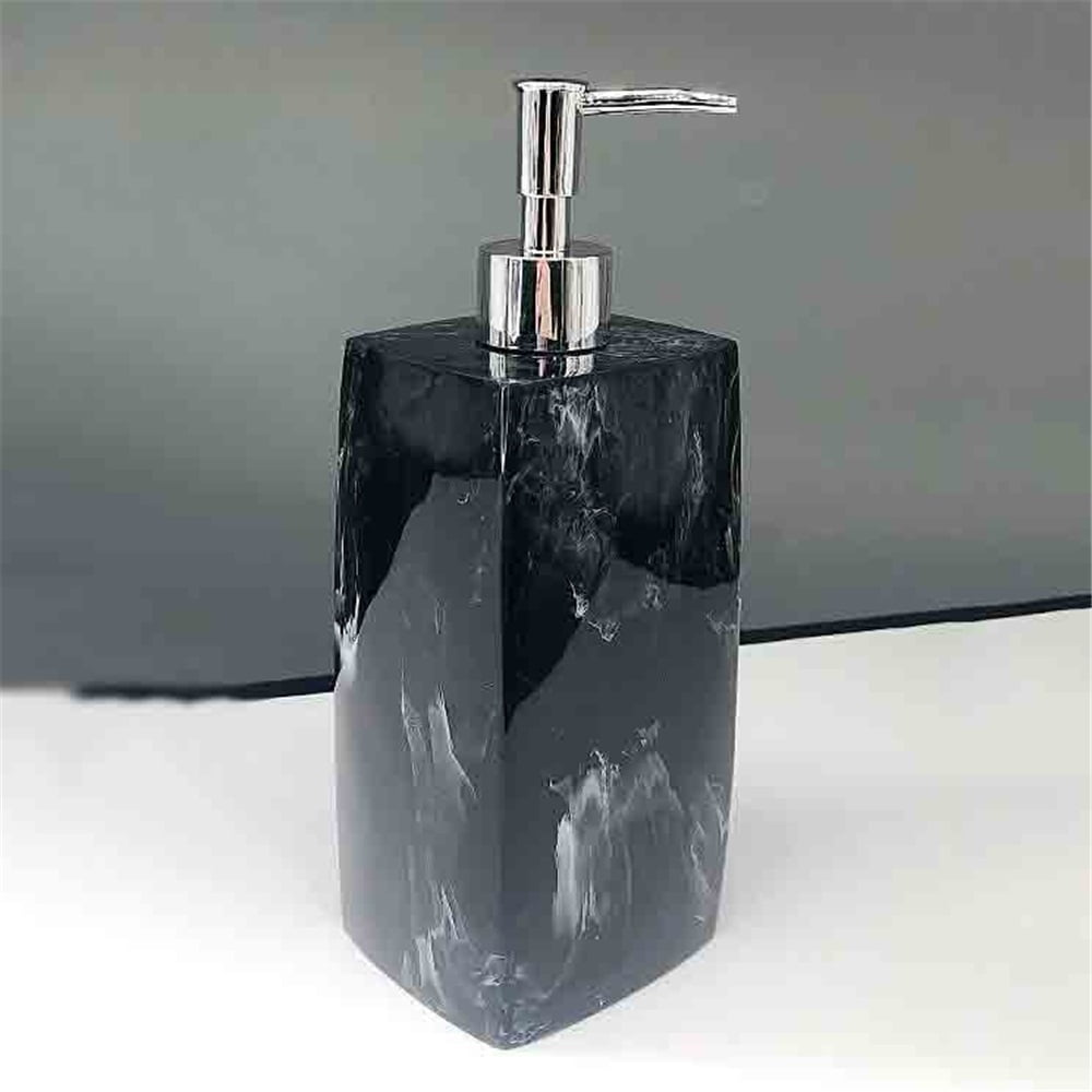 Hotel Soap Dispenser Lotion Bottle Home Bathroom Dispensing Push Bottle Plastic Flower White/Flower Black 800ml