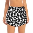 thumbnail image 4 of Lsque Panda1 Printed Women's Running Shorts with Liner Pockets,Elastic Quick Dry Workout Athletic Gym Yoga Shorts,Womens High Waist Shorts-, 4 of 9