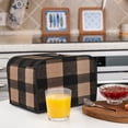 thumbnail image 6 of Toasting Machine Cover 4 Pieces 12.4×10.6×8.3in Dust-Proof Explosion-Proof Waterproof And Wear-Resistant Hollow Bottom Saddlebrown Buffalo Plaid Check Tartan Scotland_1, 6 of 7