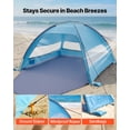 thumbnail image 4 of VEVOR Beach Tent Sun Shelter for 6 Person, UPF 50+ Protection, Portable Sun Shade Canopy with Carrying Bag & Sand Pockets, Lightweight and Easy Setup Beach Umbrella for Camping Fishing Outdoor Picnic, 4 of 9