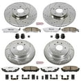 thumbnail image 3 of PowerStop Front and Rear Z26 Street Warrior Carbon-Fiber Ceramic Brake Pad and Drilled and Slotted Rotor Kit Fits: INFINITI NISSAN Select Models K114-26, 3 of 9
