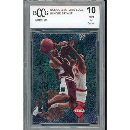 1996 collector's edge #6 KOBE BRYANT los angeles lakers rookie card BGS BCCG
