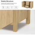 thumbnail image 7 of Marrber Oak Fluted Door 2 Door 3 Drawer Durable Sideboard Buffet Cabinet with Storage Adjustable Shelf, Console Tables, Credenzas for Living Room, Entryway Table, 7 of 7