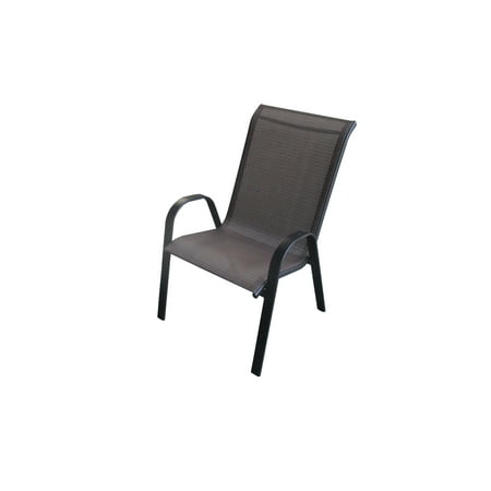 mainstays ms big & tall mesh outdoor stacking chair-tan