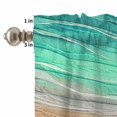 thumbnail image 4 of Abstract Green Curtain Valances Set Ocean Beach Waves Lines Gradient Kitchen Curtains 24&nbsp;inch Length Rod Pocket Valance and Tiers 3 Piece Set Small Bedroom Bathroom Laundry Decor, 4 of 9
