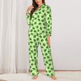 thumbnail image 2 of Fotbe Broccoli Vegetables Pattern Long Sleeve Pajama Set for Women,Sleepwear Set,2-piece Loungewear Set,Soft PJs Comfy Nightwear with Pockets -Large, 2 of 7