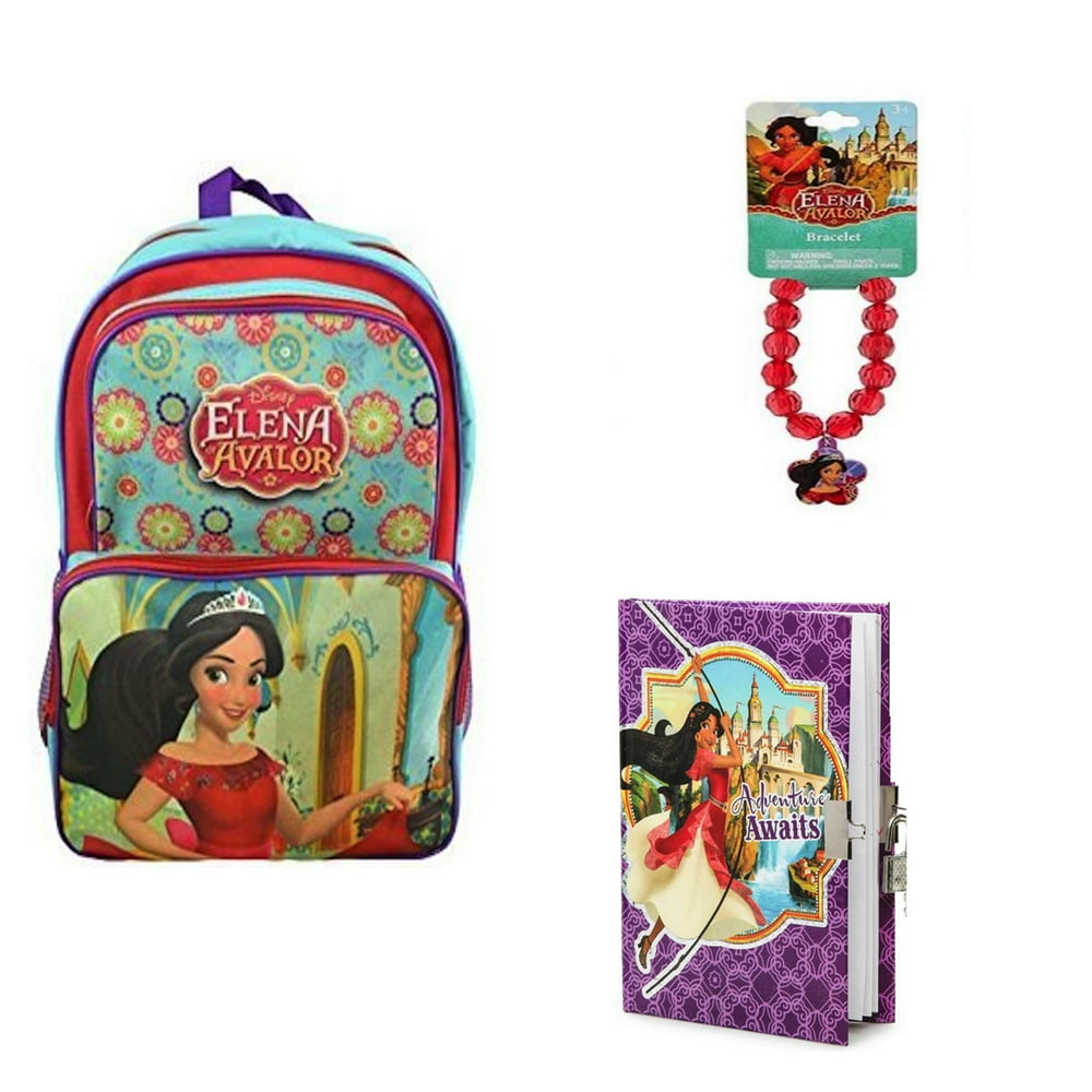 Disney Elena of Avalor 16 Kids Backpack, Elena Diary With Lock