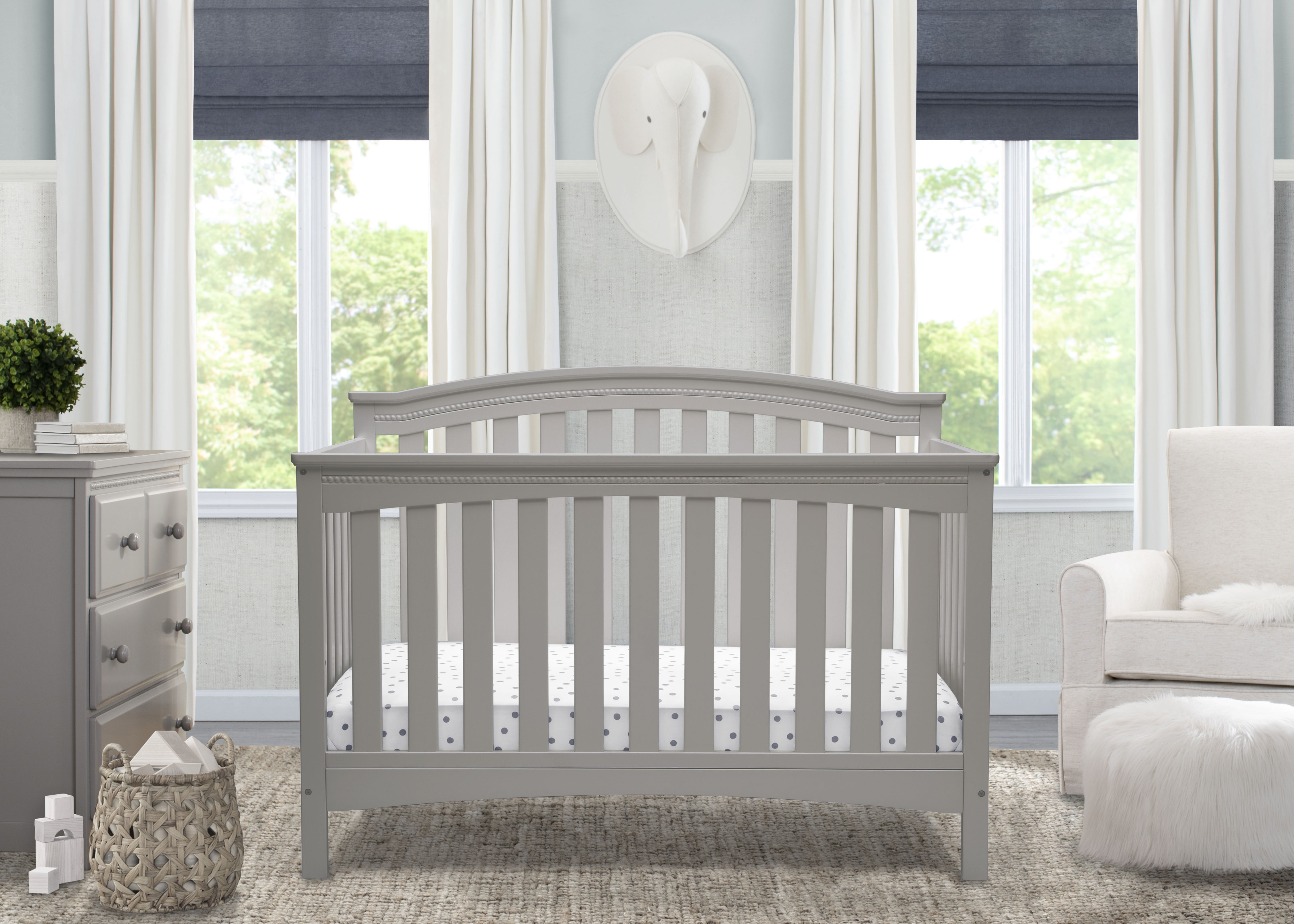 Delta Children Waverly 6-in-1 Convertible Baby Crib, Grey - image 3 of 14