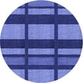 thumbnail image 1 of Ahgly Company Machine Washable Indoor Round Transitional Sky Blue Area Rugs, 4' Round, 1 of 7