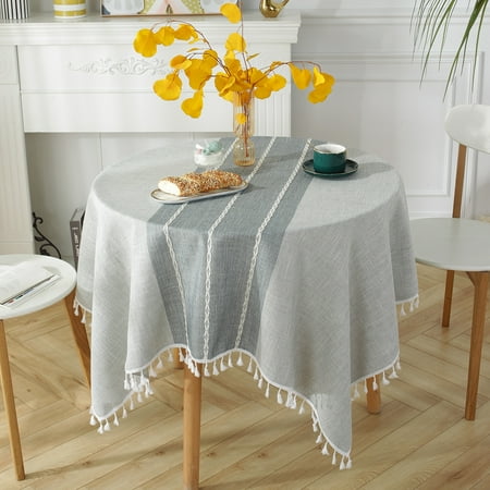 

QINGYU Tablecloths Small Round Tablecloths Coffee Tablecloths 140*140cm