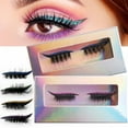 thumbnail image 4 of DOPI Glitter Eyeliner Sticker With Lashes Reusable Eyeliner Sticker And False Eyelashes Self Adhesive Glitter Eyeliner Sticker Ladies Party Eye Makeup, 4 of 5