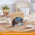thumbnail image 4 of Christmas Trees and Houses Napkin Holders for Tables Napkin Stand Paper Holder Organizer Tabletop Tissue Box Dispenser, 4 of 8