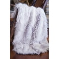 thumbnail image 1 of North End Decor Faux Fur Throw Blanket, Mongolian Long Hair Silver,, 1 of 10