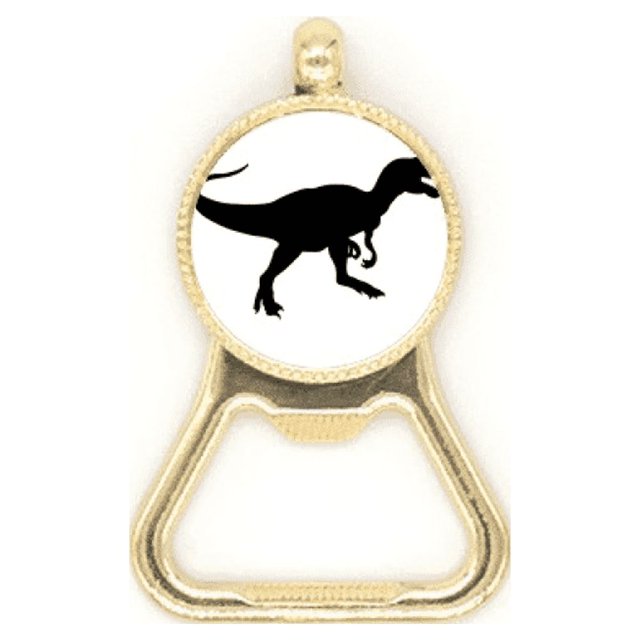 Extinción de fósiles de dinosaurio en miniatura Botellas de cerveza, abrelatas de acero inoxidable.