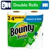 Bounty Select-A-Size Paper Towels, Double Rolls, Print, 98 Sheets Per Roll, 2 Count
