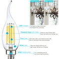 thumbnail image 7 of Luxrite 7W Candelabra LED Light Bulbs 100 Watt Equivalent 4000K Cool White 800 Lumens CA11 Dimmable Damp Rated E12 6-Pack, 7 of 7