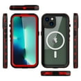 thumbnail image 2 of Decase for iPhone 14 Plus Case Waterproof, Compatible with Magsafe Magnetic Protective iPhone 14 Plus Case Magnet Shockproof Full Body Clear with Screen Protector,Red, 2 of 11