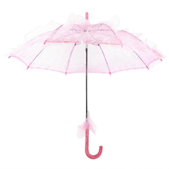 Parapluie en dentelle, MAGT romantique nuptiale dentelle parapluie coloré mariage dentelle parapluie prop parapluie pour la photographie de mariage décoration parties(Rose)