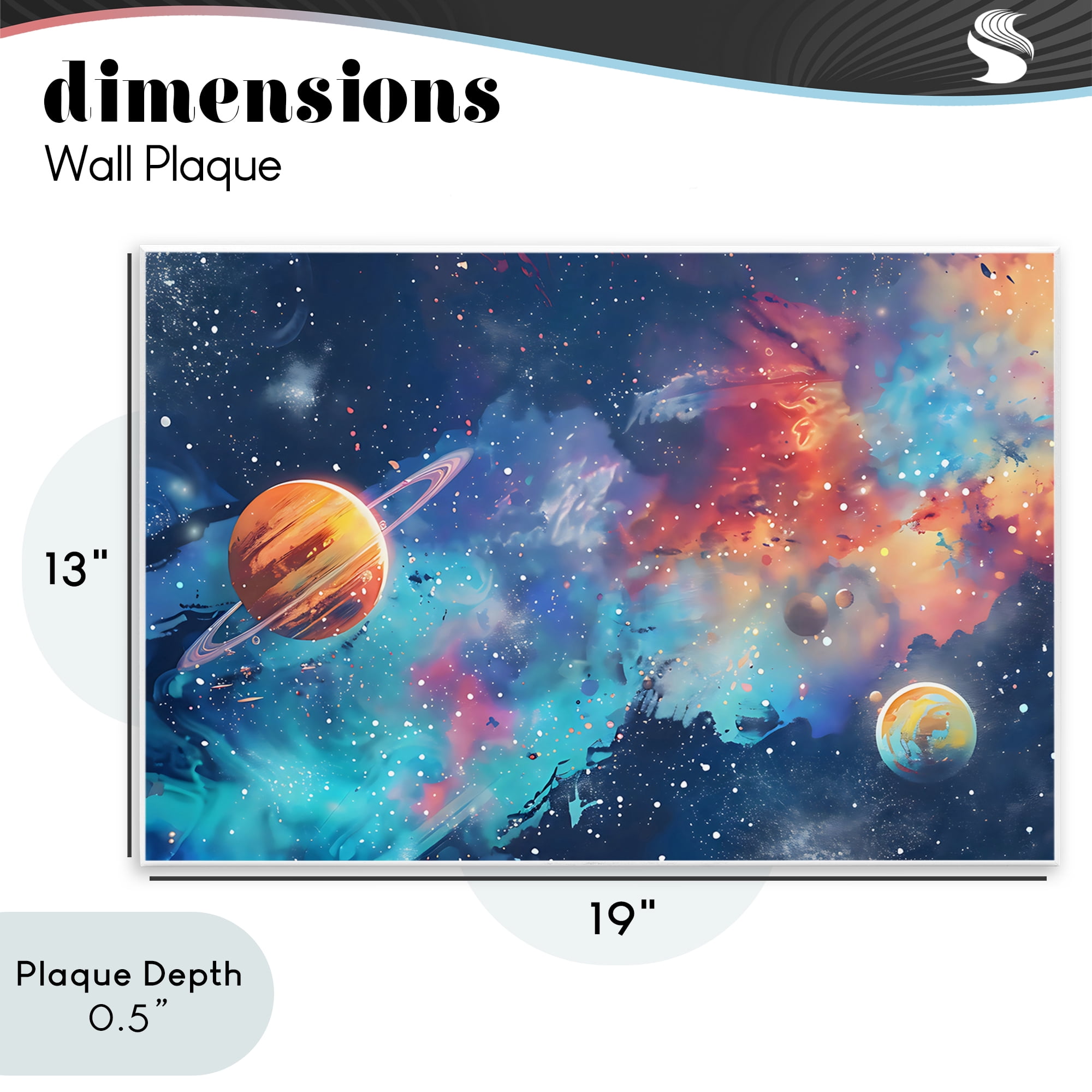 Stupell Industries Nebula Dreams Scattered Planets Wall Plaque Art, design by Creative Studio