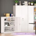 thumbnail image 4 of Superday 36" Metal Storage Cabinet, White Garage Storage Cabinets with Locking Doors and Adjustable Shelves, Steel Lockable Cabinets, Tool Cabinet for Home Office, Garage, School, 4 of 9