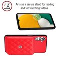 thumbnail image 4 of Allytech Galaxy A13 5G Wallet Case with Shoulder Strap, Luxury PU Leather RFID Blocking Protectve Anti-Scratch Bumper Cards Slots Magnetic Closure Phone Case Cover for Samsung Galaxy A13 5G, Red, 4 of 9