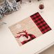 thumbnail image 4 of 1 paquete de suministros de decoración navideña para el hogar tapete de lino bordado para mesa de comedor tapete aislante a cuadros de 40x35cm tela no tejida ANGGREK Otros, 4 of 8
