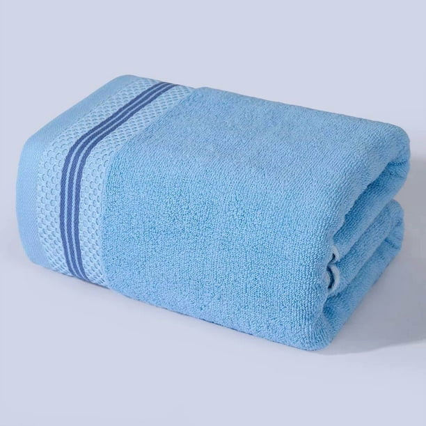 Zhuge Juego de toallas de baño extragrandes 100 % algodón (71 x 139 cm), ultrasuaves, muy absorbentes, compactas, de secado rápido y ligeras, , color azul B.