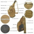 thumbnail image 4 of Sling Bag Small Crossbody Backpack Shoulder Chest Pack Casual Daypack Rucksack for Men Women Khaki, 4 of 18
