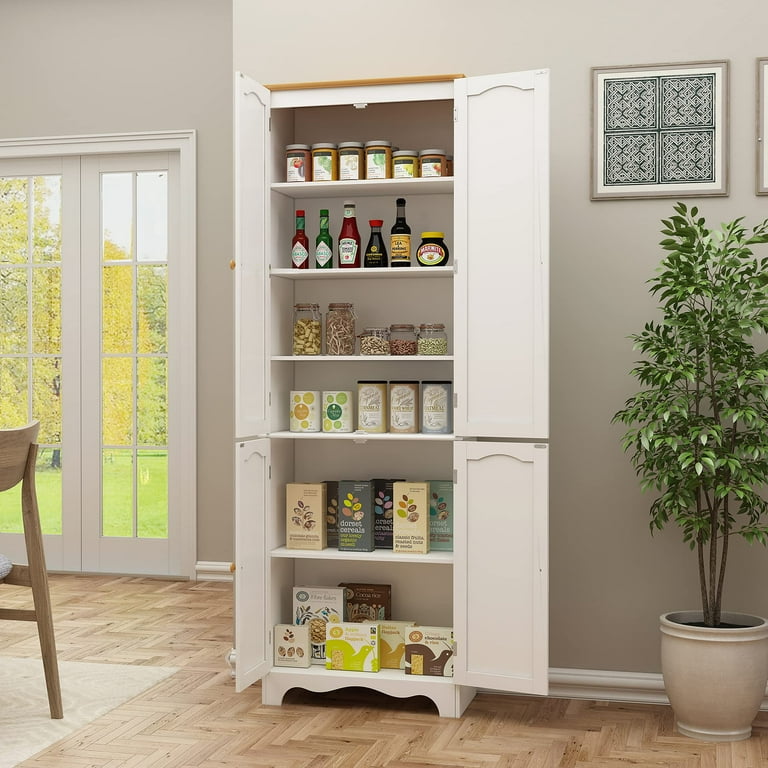 Farmhouse Kitchen Pantry Storage Cabinet with Drawer and Adjustable Sh —  Farmhouse Kitchen and Bath