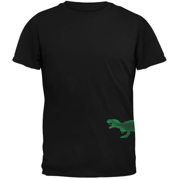 Jurassic - Tyrannosaurus Rex Dinosaur Distressed Black Youth T-Shirt - Medium(10/12)