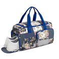 thumbnail image 2 of Women Men Gym Bag,Pioneer Flower Floral Print Pattern Small Duffle Bag Spend the Night Bags for Women with Shoes Compartment Washbag,Detachable Shoulder Strap,19.7x8.3x11 Inches, 2 of 5