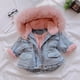 thumbnail image 2 of Gibobby Chamarra de invierno para bebé niñoOutwear con capucha para niños pequeños, forro polar cálido para niñas, abrigo grueso de imitación, abrigo y c(Rosa, 5-6 Años), 2 of 5
