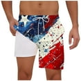 thumbnail image 1 of Pantalones Cortos para Hombre de Cintura Elástica con Bolsillos Pantalones de Playa de Impresión Casual, Poliéster Ligero de Moda para la Primavera Verano Al Aire Libre Y el Uso Diario, 1 of 5