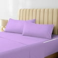thumbnail image 2 of 5 Piece Sheet has Zippers Sheet Set, Queen Size 8 Inch Deep Pocket, 800 TC, Stripe Lillac Color., 2 of 9