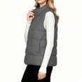 thumbnail image 6 of IUYRTFE Women's Quilted Zip-Up Vest Stand Collar Sleeveless Lightweight Puffer Gilet, 6 of 9