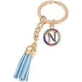 thumbnail image 1 of 26 Letters A-Z Decorative Alphabet Initial Charm Keychain for Women Girls Men Teenager Gift, 1 of 2