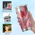 thumbnail image 6 of SKYSONIC Valentine's Day Love Heart Tumbler Stainless Steel Double Wall Vacuum Reusable Insulated Mug with Straw and Built-in Coaste for Cold and Hot Beverages, 12oz, 6 of 7