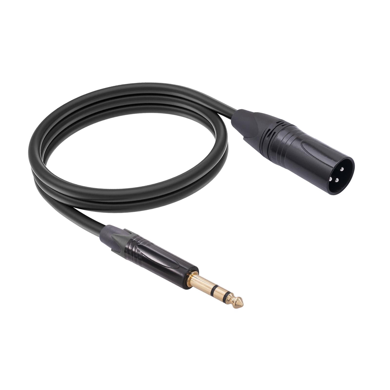 Rushawy 6.35 to XLR Audio Cable 6.35mm TRS Stereo Jack Mic AUX Cord Digital Cameras 6.35