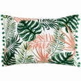 thumbnail image 3 of Tropical Embroidered Accent Pillow - Oblong Tropical Leaves, 3 of 5