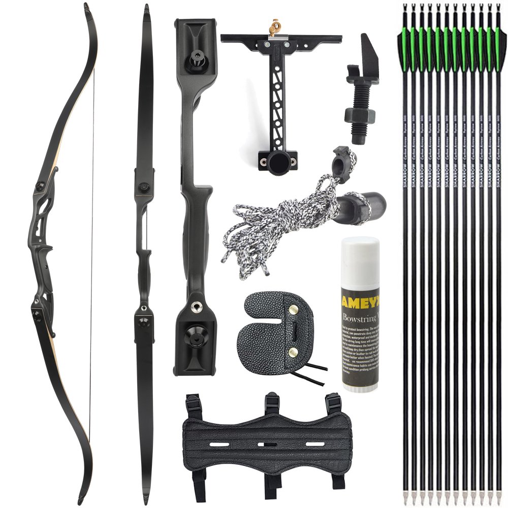 JUXNING F179 Archery Gear 56 Hunting Recurve Bow 40lbs Kit